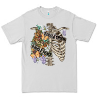 Dove Grey inhale peace exhale chaos chest Premium Tee - FaDigitalArtStudio