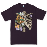 Plum inhale peace exhale chaos chest Premium Tee - FaDigitalArtStudio