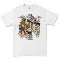 White inhale peace exhale chaos chest Premium Tee - FaDigitalArtStudio