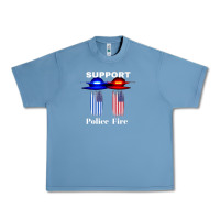 Pebble Blue support our police & fire departments   1st responders premium Urban Heavy Tee - linhVisuals