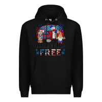Black land of the free caravan gnomies Premium Hoodie - BarkalooDesign