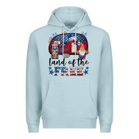 Blue Mist land of the free caravan gnomies Premium Hoodie - BarkalooDesign