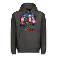 Charcoal Heather land of the free caravan gnomies Premium Hoodie - BarkalooDesign