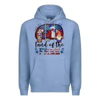 Colony Blue land of the free caravan gnomies Premium Hoodie - BarkalooDesign
