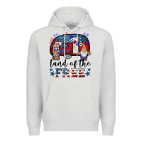 Dove Grey land of the free caravan gnomies Premium Hoodie - BarkalooDesign
