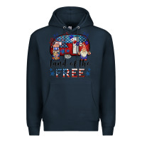 Navy land of the free caravan gnomies Premium Hoodie - BarkalooDesign