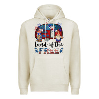Oatmeal Heather land of the free caravan gnomies Premium Hoodie - BarkalooDesign