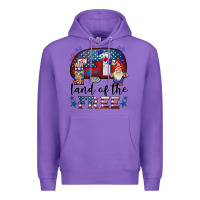 Purple land of the free caravan gnomies Premium Hoodie - BarkalooDesign