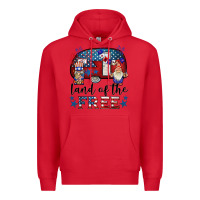 Red land of the free caravan gnomies Premium Hoodie - BarkalooDesign