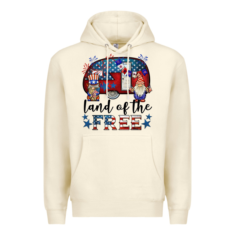 Land Of The Free Caravan Gnomies Premium Hoodie by BarkalooDesign | Teevron