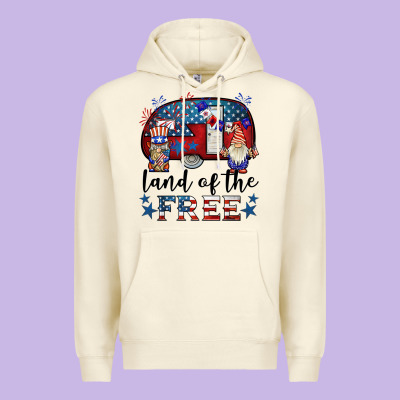 Land Of The Free Caravan Gnomies Premium Hoodie Designed By Barkaloodesign