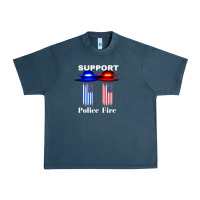 Midnight Navy support our police & fire departments   1st responders premium Urban Heavy Tee - linhVisuals