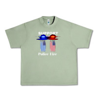 Oil Green support our police & fire departments   1st responders premium Urban Heavy Tee - linhVisuals