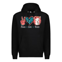 Black Peace Love Goats Premium Hoodie - Jasminsmagicworld