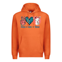 Carrot Peace Love Goats Premium Hoodie - Jasminsmagicworld