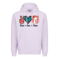 Lilac Peace Love Goats Premium Hoodie - Jasminsmagicworld