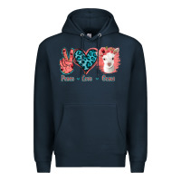 Navy Peace Love Goats Premium Hoodie - Jasminsmagicworld