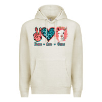 Oatmeal Heather Peace Love Goats Premium Hoodie - Jasminsmagicworld