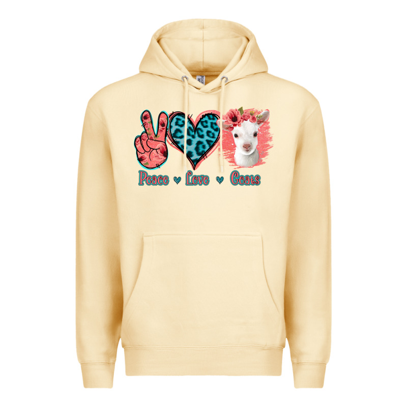 Peace Love Goats Premium Hoodie by Jasminsmagicworld | Teevron