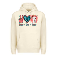Sandshell Peace Love Goats Premium Hoodie - Jasminsmagicworld