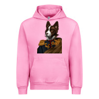 Fuchsia Pink Pet Portraits, Custom Pet Portraits, Renaissance Pet Portraits, Urban Hoodie - RanaPortraitStore
