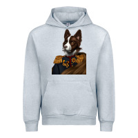 Heather Grey Pet Portraits, Custom Pet Portraits, Renaissance Pet Portraits, Urban Hoodie - RanaPortraitStore