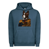 Pigment Midnight Navy Pet Portraits, Custom Pet Portraits, Renaissance Pet Portraits, Urban Hoodie - RanaPortraitStore