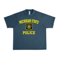 Midnight Navy michigan state police Urban Heavy Tee - linhVisuals