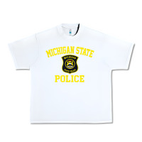 White michigan state police Urban Heavy Tee - linhVisuals