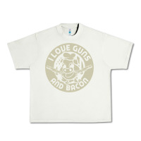 Pistachio i love guns bacon pork pig funny gun Urban Heavy Tee - linhVisuals
