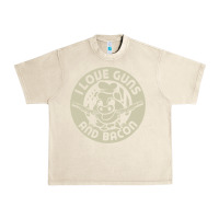 Sandshell i love guns bacon pork pig funny gun Urban Heavy Tee - linhVisuals