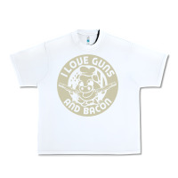 White i love guns bacon pork pig funny gun Urban Heavy Tee - linhVisuals