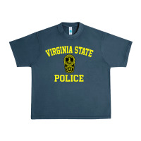 Midnight Navy virginia state police Urban Heavy Tee - linhVisuals