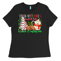 Black Torn Between Looking Like A Snack Eating One Ladies Tee - CowhideDigitalArt