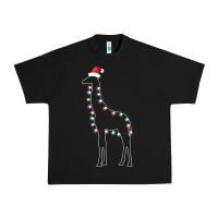 Black santa giraffe christmas color led Urban Heavy Tee - linhVisuals