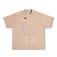 Burro santa giraffe christmas color led Urban Heavy Tee - linhVisuals