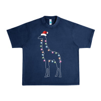 Navy santa giraffe christmas color led Urban Heavy Tee - linhVisuals