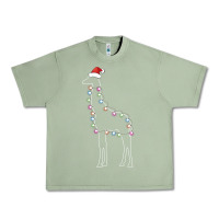 Oil Green santa giraffe christmas color led Urban Heavy Tee - linhVisuals