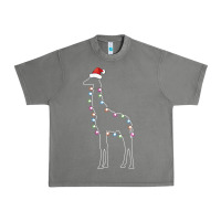 Tornado santa giraffe christmas color led Urban Heavy Tee - linhVisuals