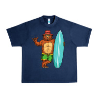 Navy surfing premium Urban Heavy Tee - linhVisuals