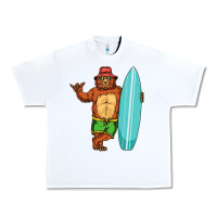 White surfing premium Urban Heavy Tee - linhVisuals
