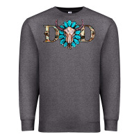 Charcoal Heather western dad with gemstone and skull Premium Sweatshirt - RanaPortraitStore