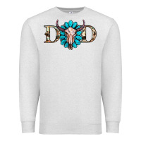 Oatmeal Heather western dad with gemstone and skull Premium Sweatshirt - RanaPortraitStore