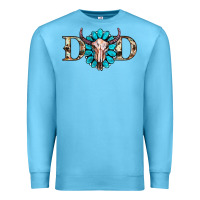 Ocean Blue western dad with gemstone and skull Premium Sweatshirt - RanaPortraitStore