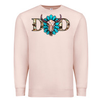 Pale Pink western dad with gemstone and skull Premium Sweatshirt - RanaPortraitStore