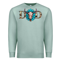 Seafoam western dad with gemstone and skull Premium Sweatshirt - RanaPortraitStore