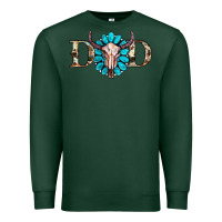 Sports Green western dad with gemstone and skull Premium Sweatshirt - RanaPortraitStore