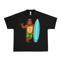 Black surfing premium Urban Heavy Tee - linhVisuals