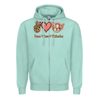 Peace Love Chihuahua Zipper Hoodie | Teevron