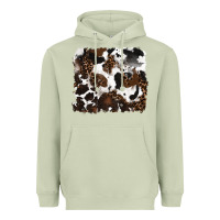 Matcha leopard cowhide background Heavyweight Hoodie - RanaPortraitStore